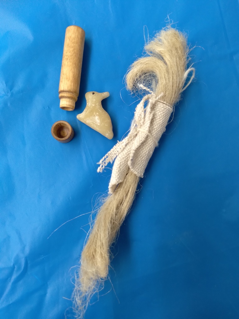 flax (process), needle box, wax rabbit