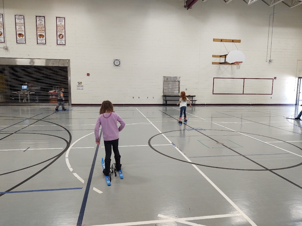 Skiing conditions were not great outside today, but we made the best of it inside practicing our skills!