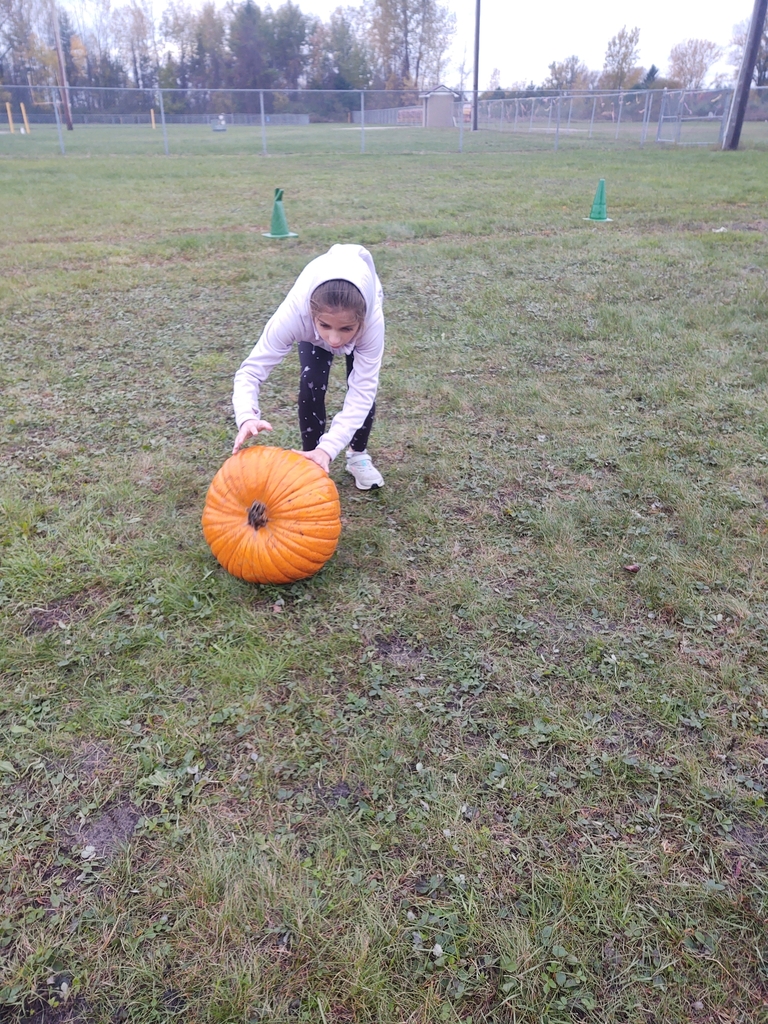 Today was the start of our fun fall activities in PE. Students competed in pumpkin rolling relay races! 